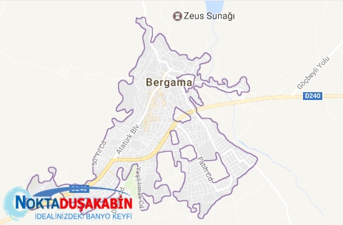 Bergama Nerede Haritası ve Bergama Mahalleleri  