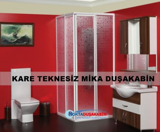 Teknesiz kare mika camlı duşakabin 