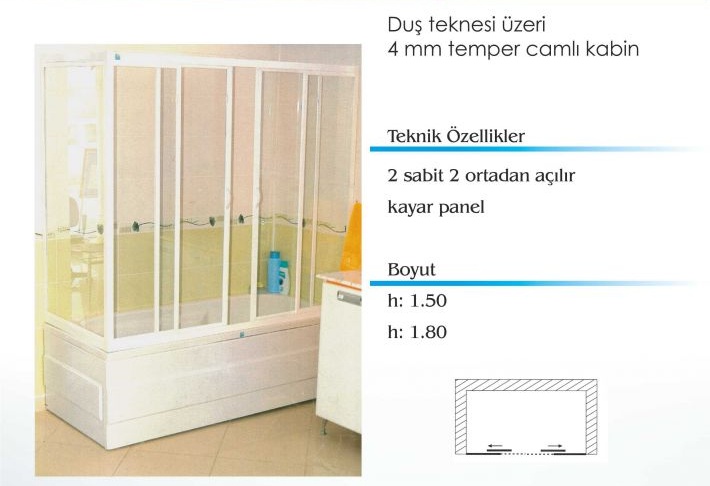 4 mm Cam Papatya Duşakabin